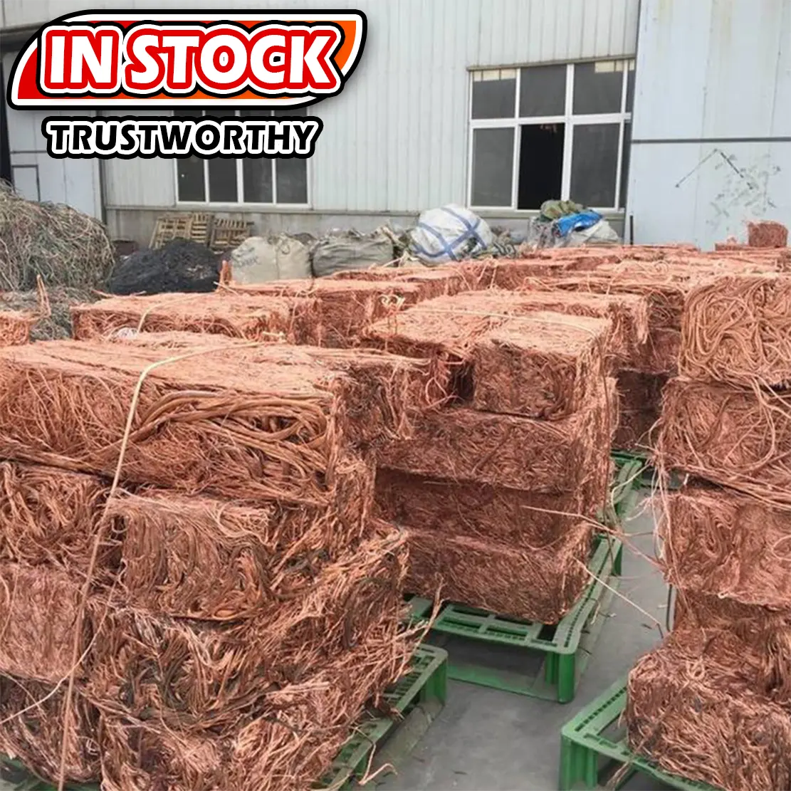 Grandes cantidades de alambre de cobre chatarra de alta calidad en stock