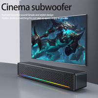 Barre de son Bluetooth, 20W, LED RGB, avec lumières, haut-parleur ménager, connexion à la télévision ou PC