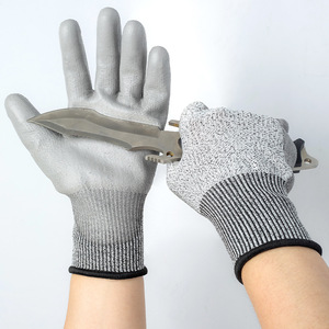 Găng tay bảo hộ Wejump Hands Protection <span class=keywords><strong>13G</strong></span> HPPE phủ PU chống cắt, đạt tiêu chuẩn ANSI cấp độ 5, chống trơn trượt, dẻo dai, dùng trong công nghiệp. - Product Image 5