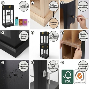 Exhibidor de Cigarrillos de Madera Premium para Mostrador, Estante Organizador de Tabaco para Tiendas de Tabaco - Product Image 5