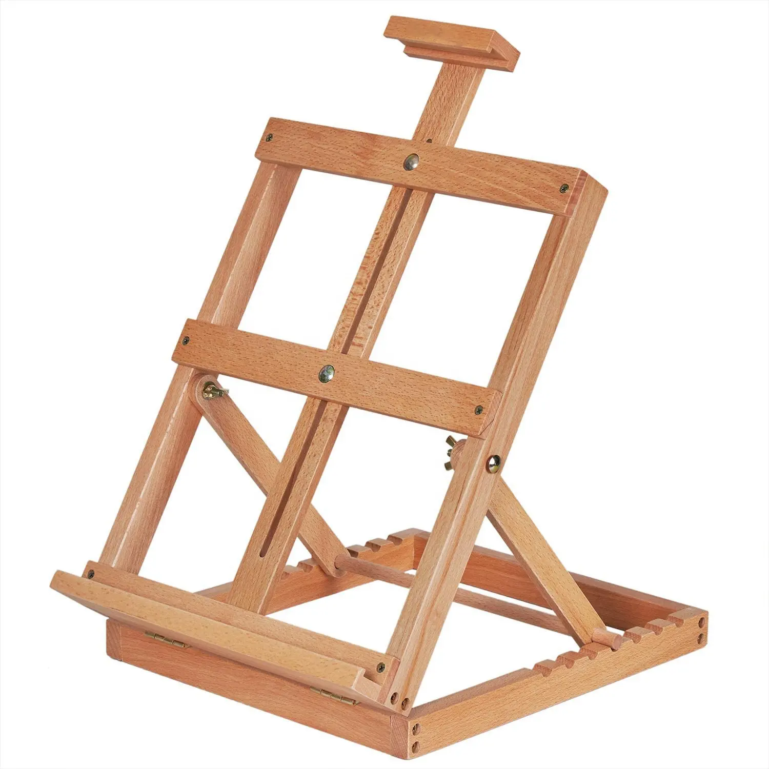 H-Frame beech Wooden Easel artist table easel ,hold canvas up to 23" High