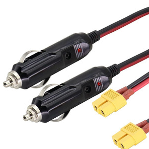 สายเคเบิลที่จุดบุหรี่ XT60 หัวเสียบตัวผู้ 12V ต่อกับอะแดปเตอร์ตัวเมีย XT60 สายต่อขยาย 16A DC ขั้วต่อ PVC - Product Image 2