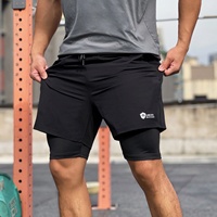 Shorts de sport d'été deux pièces Penpace pour hommes, idéaux pour la course, le cyclisme, l'entraînement de fitness et le basketball, avec protection anti-transparence