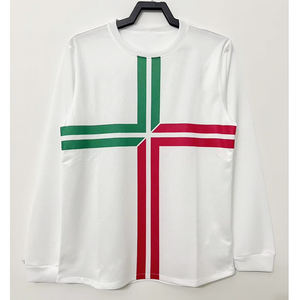 เสื้อฟุตบอลฤดูร้อนแขนยาวลายพิมพ์ย้อนยุคออกแบบเองได้ ปี 2012 โปรตุเกส ชุดเยือน ของที่ระลึก ผ้าโพลีเอสเตอร์ แห้งเร็ว - Product Image 1