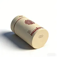 Emballage en tube de carton cylindrique écologique et compostable de luxe avec logo personnalisé pour biscuits, thé et café