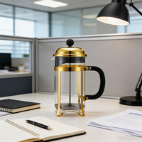 Tekanan Kopi Prancis Tahan Suhu Tinggi dan Kekerasan Tinggi, Alat Seduh Kopi Manual, Filter Kopi Rumahan