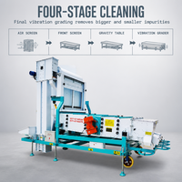 Vertikaler Luftschleier-Schwerkrafttisch Vibrationsgrader Integrierte Getreidereinigungsmaschine für Mais, Weizen und Sorghum