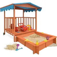 अनुकूलित उच्च अंत सत्ता पक्ष के साथ बच्चों के खेल का मैदान लकड़ी sandpit आउटडोर लकड़ी सैंडबॉक्स