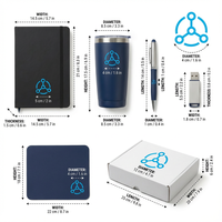 Coffret Cadeau d'Entreprise Personnalisé avec Logo – Nouvelle Boîte de Rentrée pour Employé – Journal, Carnet de Luxe Portable, Stylo, Gobelet, Tapis de Souris, Clé USB