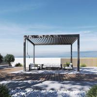 Auvent de pergola rétractable d'usine Louvre Pergola électrique motorisée en aluminium Kits d'extérieur motorisés