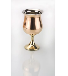 Traditional <b>Copper</b> Golepait Glass <b>Cup</b> for Serving Drinks in Hospitality Dining and Room Service from Indian Supplier - Product Image 1