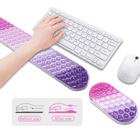 Tapis de souris et clavier en gel de silicone personnalisé, antidérapant, pour ordinateur de bureau, ordinateur portable, jeux, en stock !