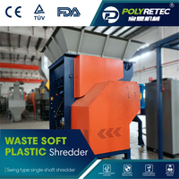 Machine de déchiquetage à arbre unique robuste déchets solides HDPE baril IBC tambour tuyau en plastique usine de recyclage de morceaux