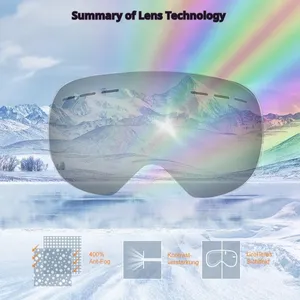 Gafas de esquí para niños con película realista, REVO, doble capa, antivaho, para nieve, pueden causar miopía - Product Image 3