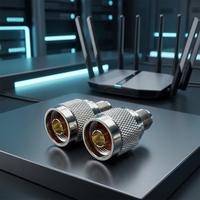 Adaptateur coaxial RF en laiton, prise mâle de type N vers prise femelle de type F |   Connecteur adaptateur pour câble coaxial, routeur, antenne TV