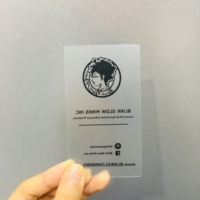 Cartes de visite en PVC transparent personnalisées, impression sur mesure, vente en gros d'usine