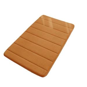 พรมเช็ดเท้าลายทางแบบเย็บติดกัน ผลิตจากผ้าคอรัลฟลีซ รูปทรงสี่เหลี่ยมผืนผ้า กันลื่น ทำจากเส้นใยโพลีเอสเตอร์ ดีไซน์เรียบง่าย สำหรับห้องน้ำ - Product Image 5