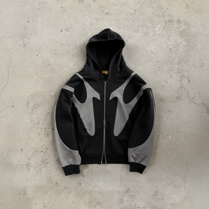 Sudadera con capucha de invierno de calidad superior sólida básica de gran tamaño suelta manga larga bolsillo de canguro hombro caído pulóver 100% orgánico - Product Image 1