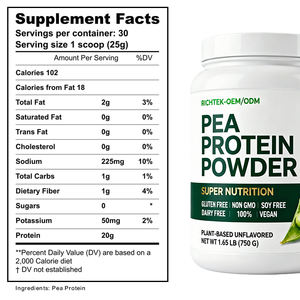 Bonne poudre de protéine à base de plantes <span class=keywords><strong>sans</strong></span> <span class=keywords><strong>gluten</strong></span>, impression de marque privée, personnalisation de logo, poudre de protéine végétalienne biologique - Product Image 2
