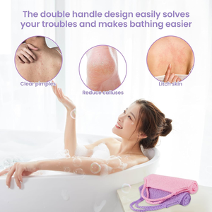 Custom Logo Exfoliating Body Washcloth Soft and Sturdy Nylon Body <b>Scrub</b> Cloth Bath Shower <b>Back</b> Scrubber for Men & Women - Product Image 2