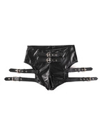 Polyester cuir élastique robe Bar DS Costume Sexy discothèque danse Performance scène Costume noir Shorts femmes PU Shorts