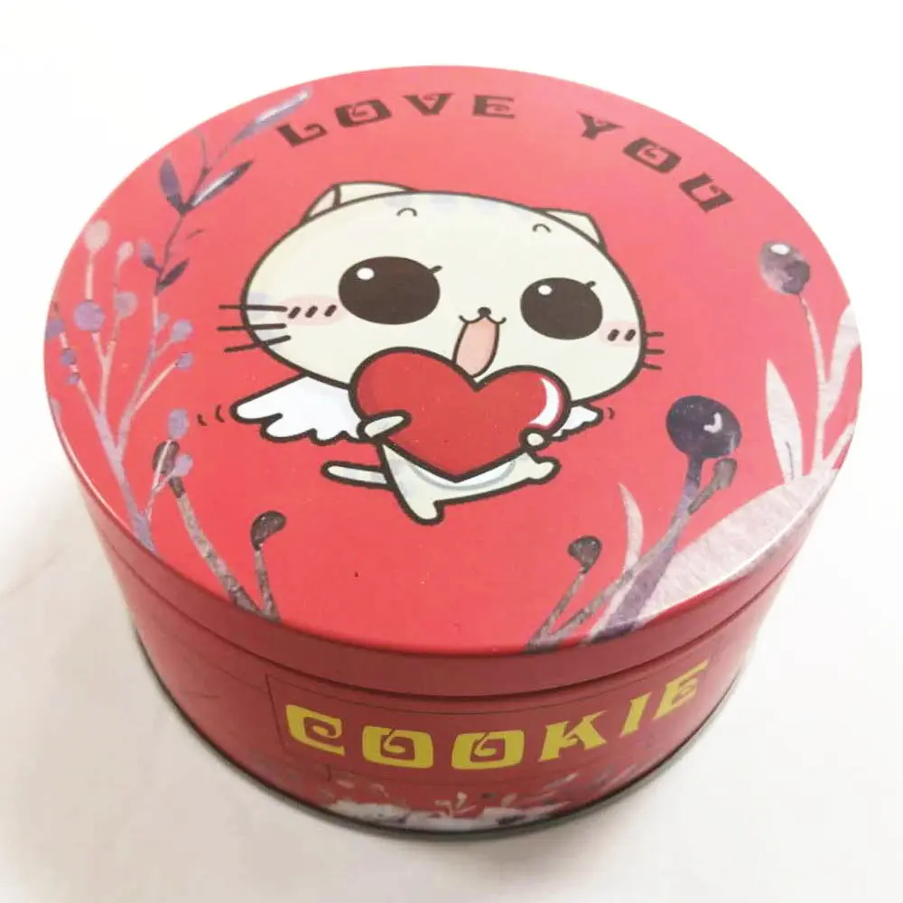 D115XH59mm Round Customized Printing Packaging Tin Box Big Food Metal Tin Box Packaging Container for Candies Cookies Cakes