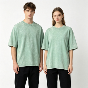 Manufacturer Direct 100% Cotton Acid Wash Oversized Tshirt <b>Men</b> Custom Packaging OEM Contract <b>T</b> <b>Shirt</b> - Product Image 1