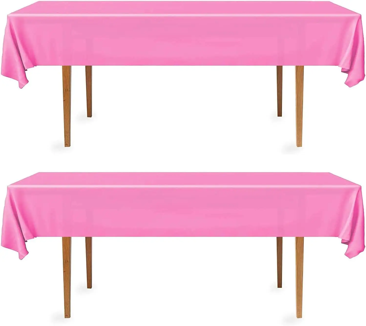 शादी के आयोजनों के लिए डिस्पोजेबल ब्रिज टेबल कवर प्लास्टिक आयताकार मेज़पोश जिसमें टेबल और कुर्सी कवर हस्तनिर्मित आधुनिक शामिल हैं