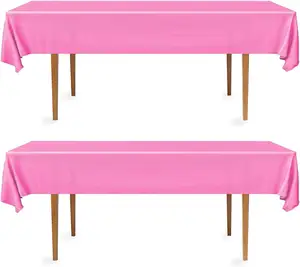 일회용 다리 테이블 커버 결혼식 행사용 플라스틱 직사각형 식탁보 테이블과 의자 커버 포함