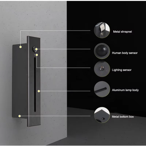 Outdoor Waterproof LED Wall Lamp Aluminum Body <strong>Motion</strong> <strong>Sensor</strong> Step Stair <strong>Light</strong> for Home <strong>Office</strong> Warm White Indoor Decor Recessed - Product Image 3