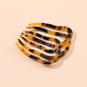 Mi Dairy New <strong>Fashion</strong> Design Factory Direct Supplier Cellulose Acetate Hair Accessories Decorations <strong>Combs</strong> for Women 220438 - Product Image 4