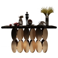Nouvelle Arrivée Élégante Table Console Café Or en Acier Inoxydable pour Usage Domestique Intérieur