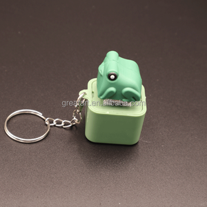 Phim hoạt hình sáng tạo <span class=keywords><strong>PU</strong></span> vật liệu âm thanh và ánh sáng chức năng sạc ếch hình mặt dây chuyền nhỏ Keycap trục Tester tùy chỉnh <span class=keywords><strong>Keychain</strong></span> - Product Image 1