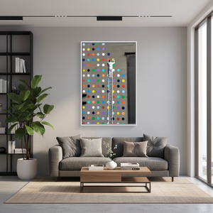 Printed Graffiti Art Deco Panel <b>Canvas</b>-Abstract Banksy Wall Decor Clear <b>Framed</b> Hanging <b>Canvas</b> - Product Image 2