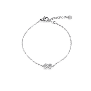 Amy Amy Fashion <b>Bracelet</b> P2149 Silver Plated <b>Infinity</b> Charm Chain Link Women's Jewelry Gift Classic Style - Product Image 3