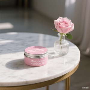 Merrynewon Customised Wholesale Eco-friendly <b>Aluminum</b> Jars Screw Cap Face Cream Skin Care Cosmetic Packaging Custom Size Color - Product Image 2