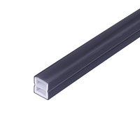 Profil de canal diffuseur de bande lumineuse LED en silicone flexible imperméable, extrusion 12*12 16*16, pour bande lumineuse LED