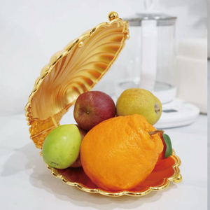 2026 Top Selling Shell Fruit <strong>Plate</strong> Luxury Gold Zinc Alloy Shell <strong>Creative</strong> <strong>Serving</strong> Dish Metal <strong>Serving</strong> Dishes <strong>Plates</strong> - Product Image 4