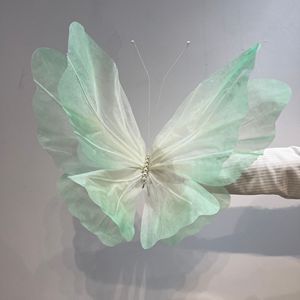 Decoraciones de Mariposas Realistas Populares para Escaparates de Centros Comerciales, Accesorios de Boda Iridiscentes de Organza Estilo Monet - Product Image 2