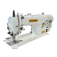 Machine à coudre industrielle HUAMEI à point noué, à une aiguille, avec pied entraîneur, moteur haute vitesse et haute précision 550W – Offre spéciale