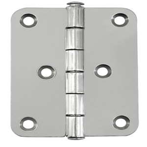 Bisagra de puerta de acero inoxidable, 60x48x1,5mm, apertura de 180 grados, herrajes para puerta de armario con 4 orificios - Product Image 1