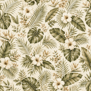 Tissu léger imprimé feuilles tropicales pour chemises de style hawaïen, tenues d'été, mode resort, chemises assorties pour couples et personnalisables - Product Image 6