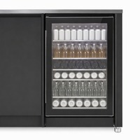 Cuisine extérieure modulaire résistante aux intempéries, structure en acier Q235, panneau en nid d'abeille en aluminium, station de cuisson complète