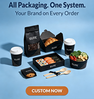Service Personnalisé Tout-en-un : Gobelets en Papier Biodégradables à Double Paroi, Sacs et Boîtes en Papier de Haute Qualité avec Logo Personnalisé pour Emballage de Café