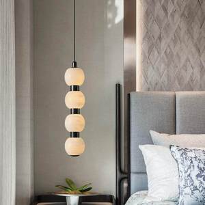 Lustre LED moderne minimaliste en forme de longue bande, design à six têtes, doré, pour la décoration intérieure - Product Image 2
