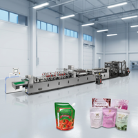 Machine de fabrication de sachets à fond carré avec fermeture éclair, à soufflet et à 8 soudures latérales, pour raisins secs de qualité alimentaire