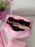 Sac à cosmétiques personnalisé tendance 2026, doux, confortable, grande capacité, rembourrage épais, durable, élégant, trousse à outils pour cheveux