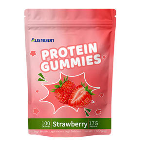 Gummies Protéinés VitaSpring : Complément Énergétique Sportif Saveur Fraise, <span class=keywords><strong>Sans</strong></span> <span class=keywords><strong>Sucre</strong></span>, avec Créatine - Product Image 1