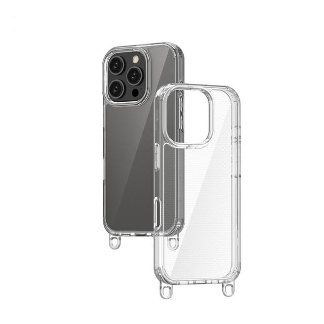 2026 New Fashion Luxury Design Shockproof Waterproof Crossbody Phone Case with TPU+PC Material for 15 16 17 Pro Plus Max