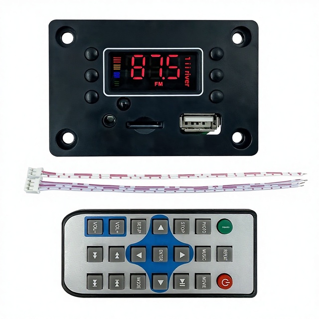 MP3 Decode Board 5V-12V Car Audio Amplifier Retrofit U Disk TF Expand for 5.0 Decoder Circuit Board SFD-234-BTV3.0